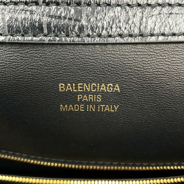 バレンシアガ ハンドバッグ ロデオ ミディアム クロコダイル型押し 789772 BALENCIAGA 2wayショルダーバッグ 黒