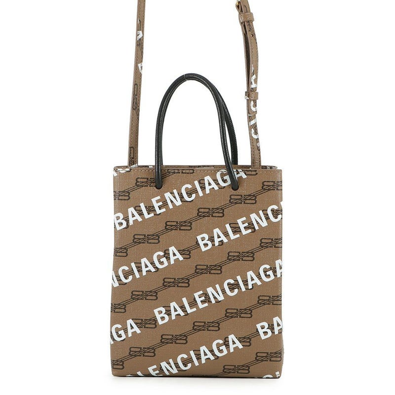 バレンシアガ ハンドバッグ ラージ ショッピングバッグ ロゴ PVC/レザー 693805 BALENCIAGA 2way