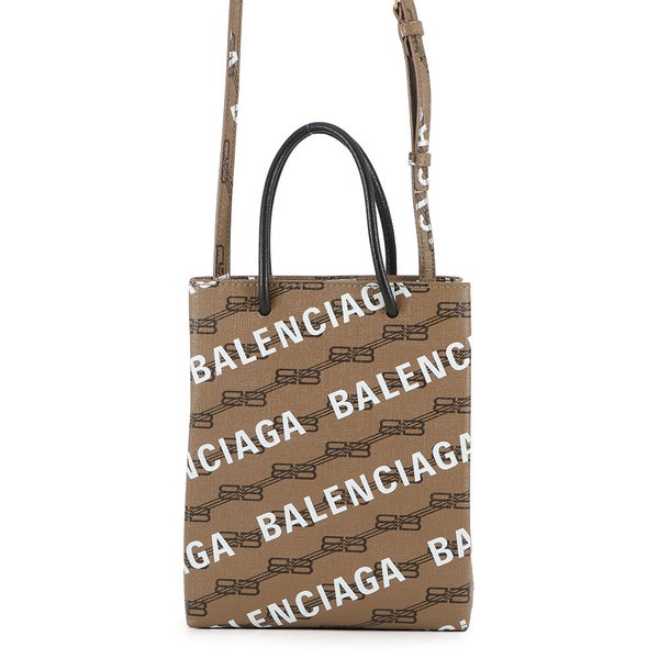 バレンシアガ ハンドバッグ ラージ ショッピングバッグ ロゴ PVC/レザー 693805 BALENCIAGA 2way