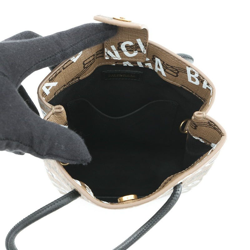 バレンシアガ ハンドバッグ ラージ ショッピングバッグ ロゴ PVC/レザー 693805 BALENCIAGA 2way