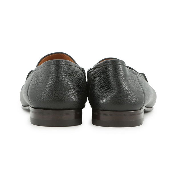 ルイヴィトン ローファー レザー LVロゴ モカシン メンズサイズ9 LOUIS VUITTON ヴィトン 靴 ブラック 黒