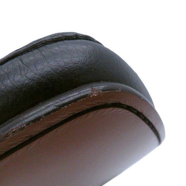 ルイヴィトン ローファー レザー LVロゴ モカシン メンズサイズ9 LOUIS VUITTON ヴィトン 靴 ブラック 黒