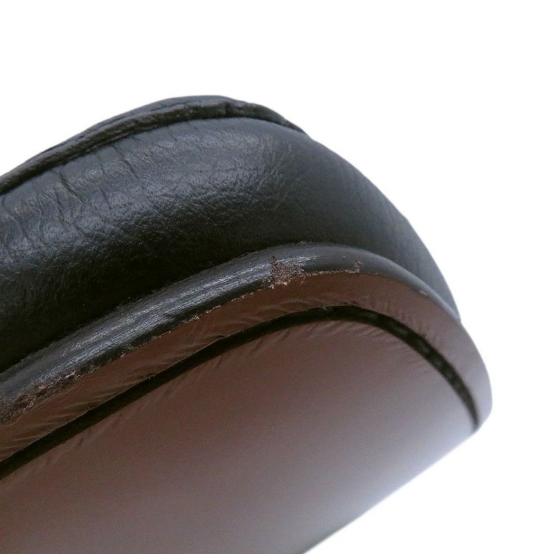 ルイヴィトン ローファー レザー LVロゴ モカシン メンズサイズ9 LOUIS VUITTON ヴィトン 靴 ブラック 黒