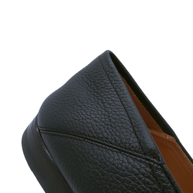 ルイヴィトン ローファー レザー LVロゴ モカシン メンズサイズ9 LOUIS VUITTON ヴィトン 靴 ブラック 黒