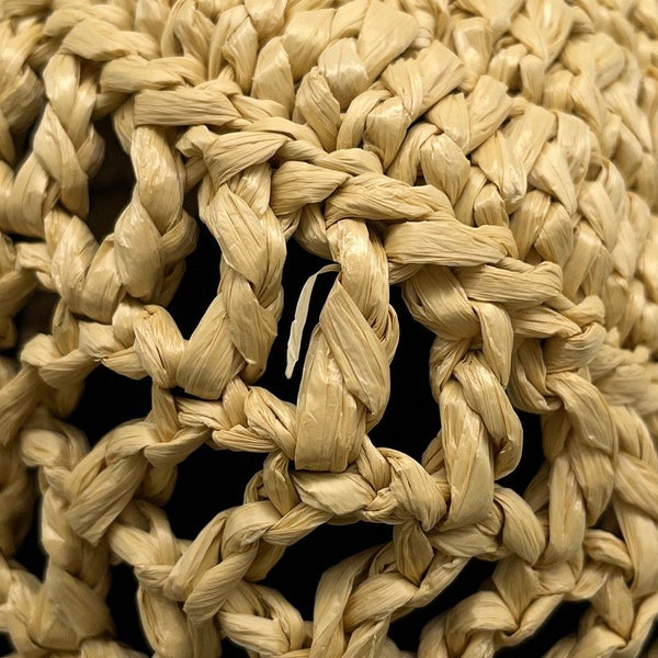 プラダ ハット ロゴ 麦わら ウーブンファブリック サイズS 1HC137 PRADA 帽子