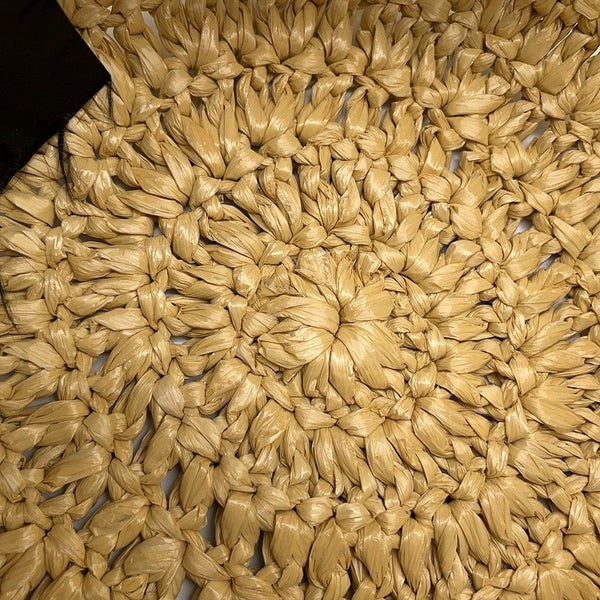 プラダ ハット ロゴ 麦わら ウーブンファブリック サイズS 1HC137 PRADA 帽子