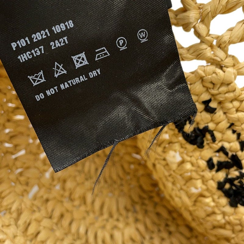 プラダ ハット ロゴ 麦わら ウーブンファブリック サイズS 1HC137 PRADA 帽子