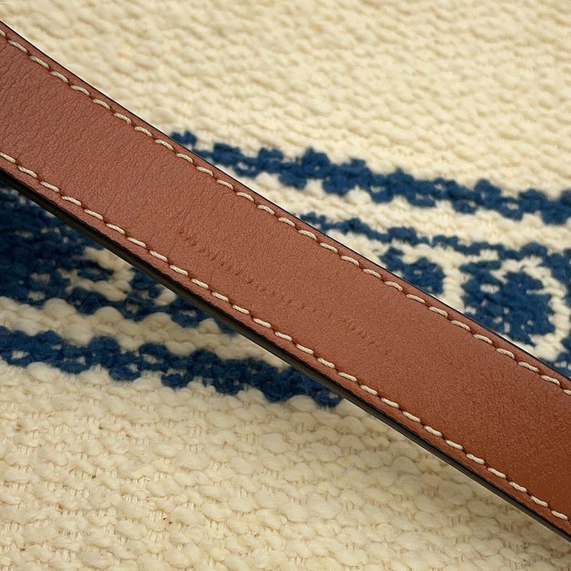 セリーヌ ショルダーバッグ ラウンド キャンバス レザー CELINE 白