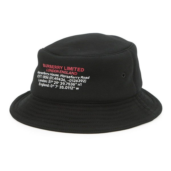 バーバーリー ハット ロゴ コットン サイズXS 8050066 BURBERRY 帽子 黒