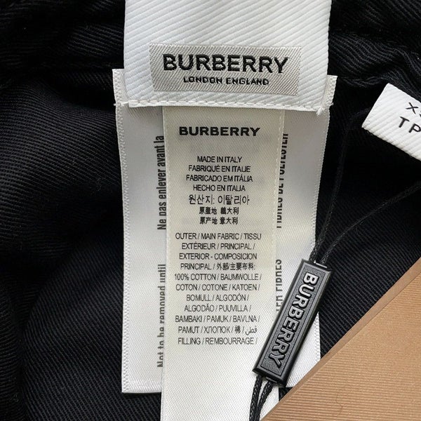 バーバーリー ハット ロゴ コットン サイズXS 8050066 BURBERRY 帽子 黒