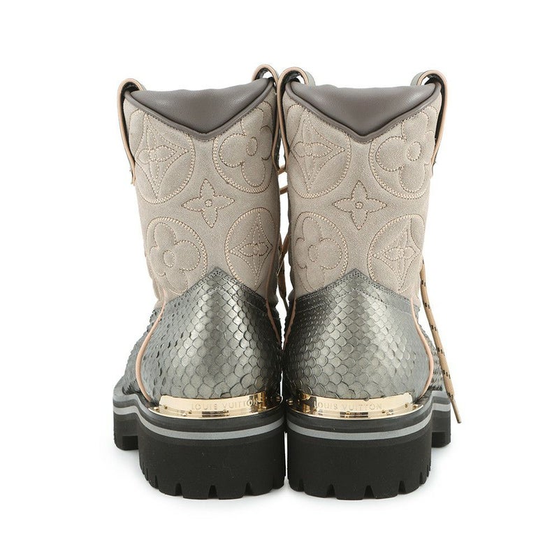 ルイヴィトン ブーツ モノグラム LVアウトランドライン アンクルブーツ パイソン/スエード メンズサイズ6 1/2 LOUIS VUITTON