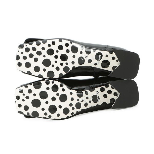 ルイヴィトン ブーツ パテントレザー/インフィニティ・ドット LV × YK ショートブーツ レディースサイズ36 靴 草間彌生 ブラック 黒