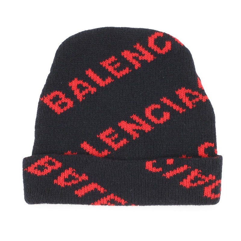 バレンシアガ ニット帽 ロゴ ウール BALENCIAGA 帽子