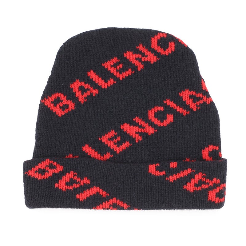 バレンシアガ ニット帽 ロゴ ウール BALENCIAGA 帽子