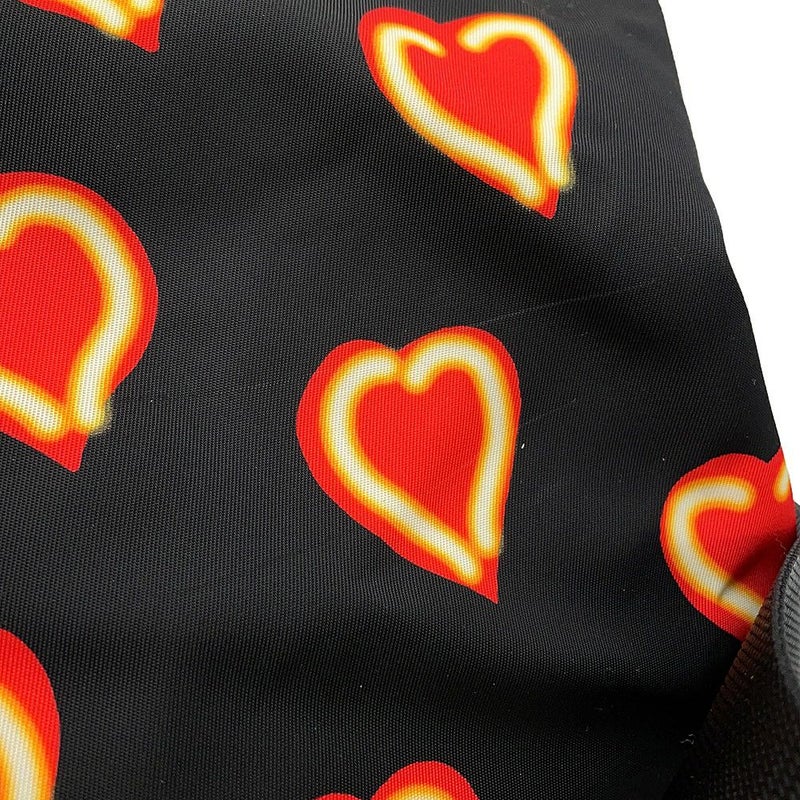 プラダ リュック ハート柄 ナイロン 1BZ006 PRADA バックパック バッグ 黒