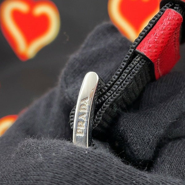 プラダ リュック ハート柄 ナイロン 1BZ006 PRADA バックパック バッグ 黒