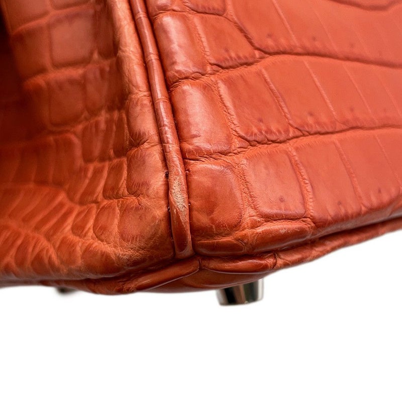 エルメス バーキン25 サンギーヌ/シルバー金具 ニロティカスマット □O刻印 HERMES Birkin ハンドバッグ