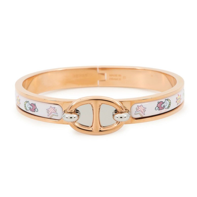 エルメス ブレスレット シェーヌダンクル ミニクリック PM ファニー・アイスクリーム ジャスミン/ピンクゴールド金具