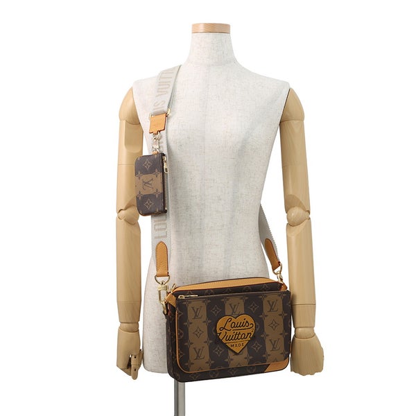 ルイヴィトン ショルダーバッグ モノグラム・ストライプ LVスクエアード トリオ・メッセンジャー M45965 NIGOコラボ