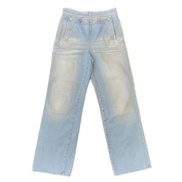 シャネル パンツ ココビーチ ココボタン デニムパンツ コットン レディースサイズ36 P76228 ボトムス