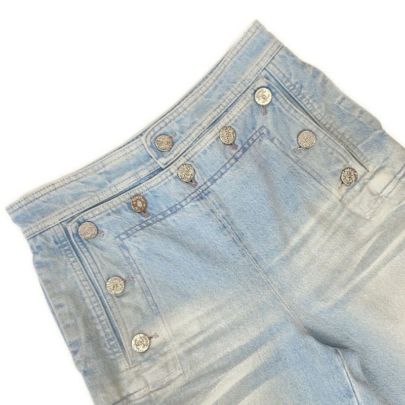 シャネル パンツ ココビーチ ココボタン デニムパンツ コットン レディースサイズ36 P76228 ボトムス