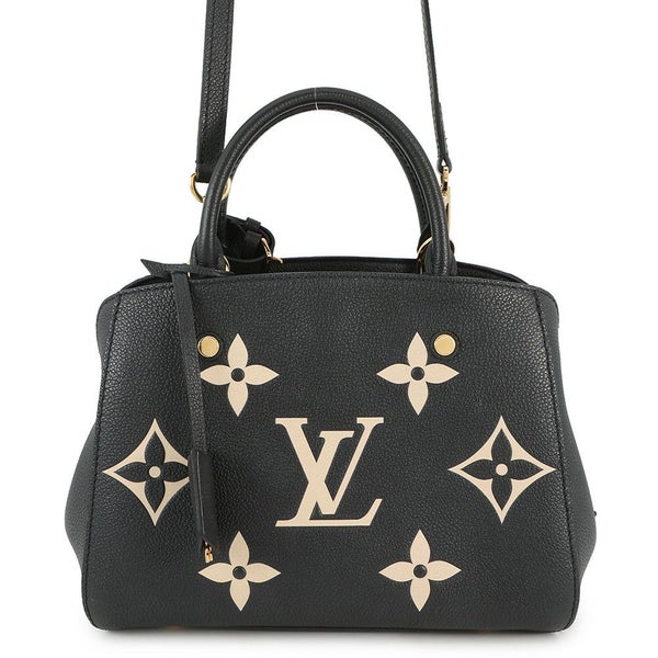 ルイヴィトン ハンドバッグ モノグラム・アンプラント モンテーニュBB M45778 LOUIS VUITTON 2way 黒 ブラック