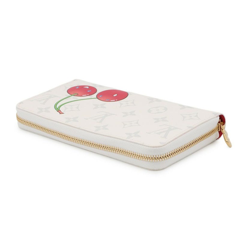 ルイヴィトン 長財布 モノグラム・チェリー LV × TM ジッピー・ウォレット M14240 LOUIS VUITTON 村上隆 白