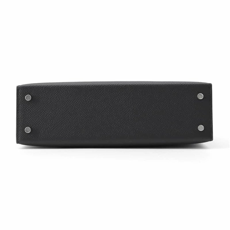 エルメス ハンドバッグ ミニケリードゥ 外縫い ブラック/シルバー金具 エプソン W刻印 2wayショルダー 黒