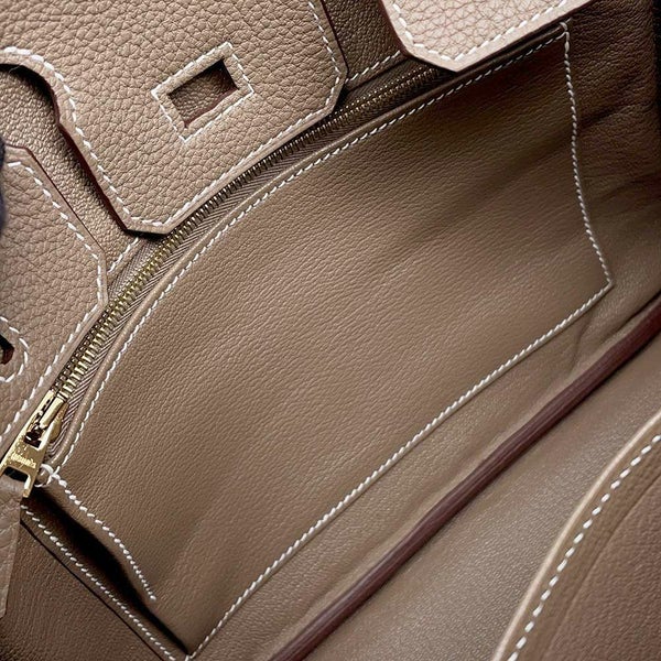 エルメス バーキン25 エトゥープ/ゴールド金具 トゴ W刻印 HERMES Birkin ハンドバッグ