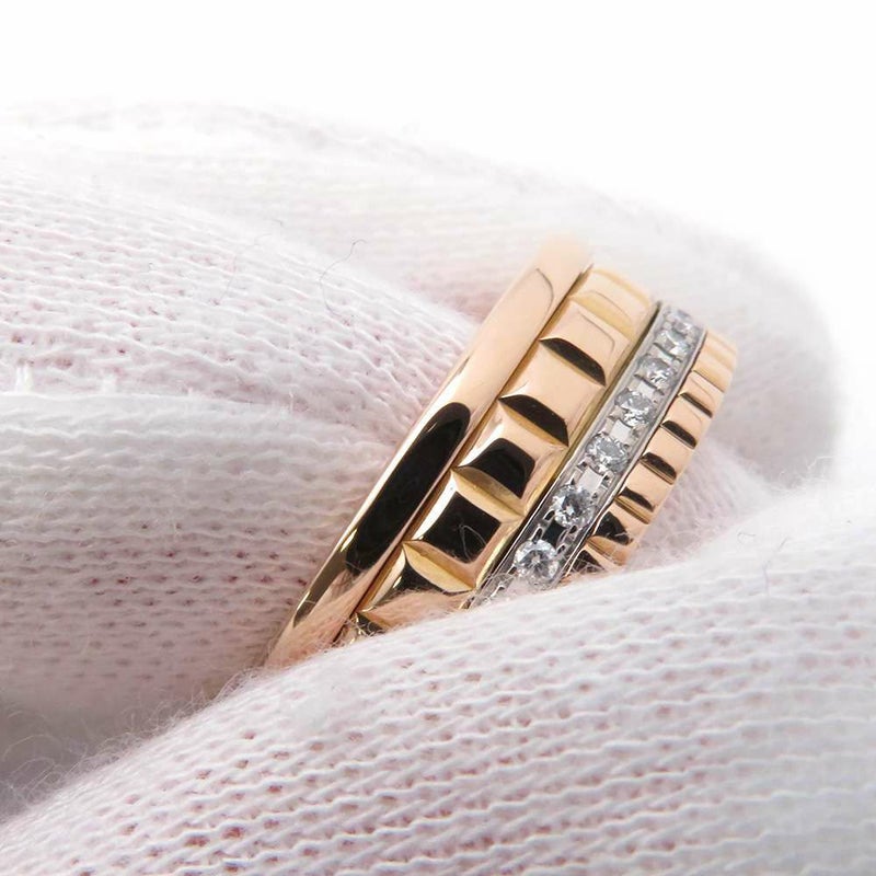 ブシュロン リング キャトル ラディアント ダイヤ スモール ダイヤモンド 33P 0.24ct K18PG/K18WG リングサイズ51