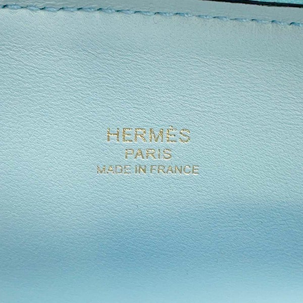 エルメス ボリード1923 ミニ ブルーゼフィール/ゴールド金具 シェブルミゾル W刻印 2wayショルダー シェーブル