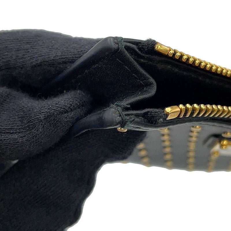 プラダ コインケース スタッズ フラグメントケース レザー 1MC086 PRADA カードケース 財布 黒