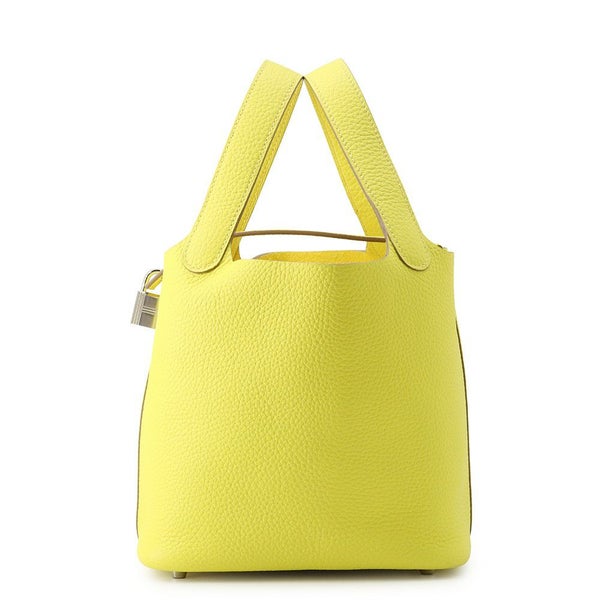 エルメス ハンドバッグ ピコタンロックPM ライム/シルバー金具 トリヨンクレマンス B刻印