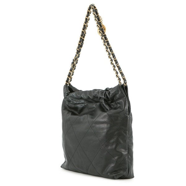 シャネル チェーンショルダーバッグ CHANEL22 スモール キャビアスキン AS3260 CHANEL ポーチ付き 黒