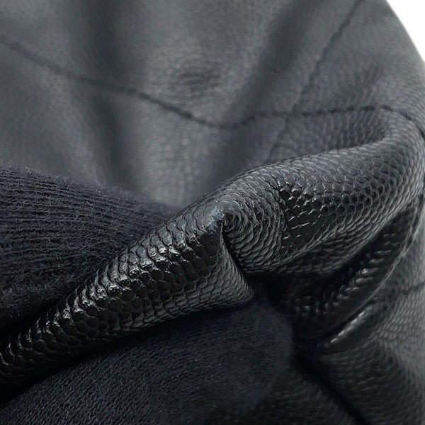 シャネル チェーンショルダーバッグ CHANEL22 スモール キャビアスキン AS3260 CHANEL ポーチ付き 黒