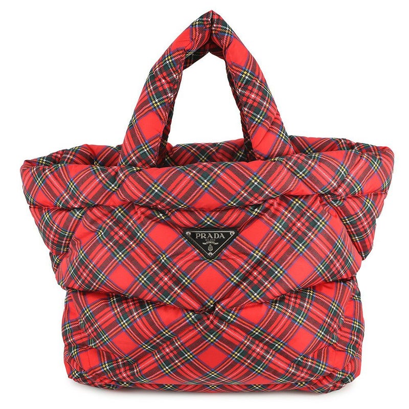 プラダ トートバッグ チェック キルティング ナイロン 2VG082 PRADA