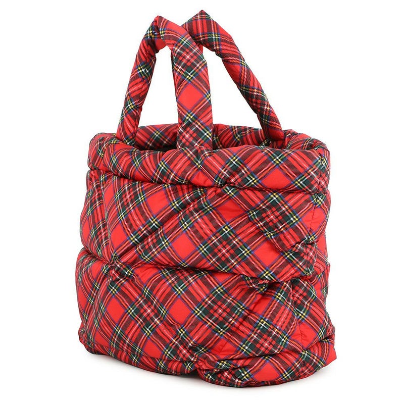 プラダ トートバッグ チェック キルティング ナイロン 2VG082 PRADA