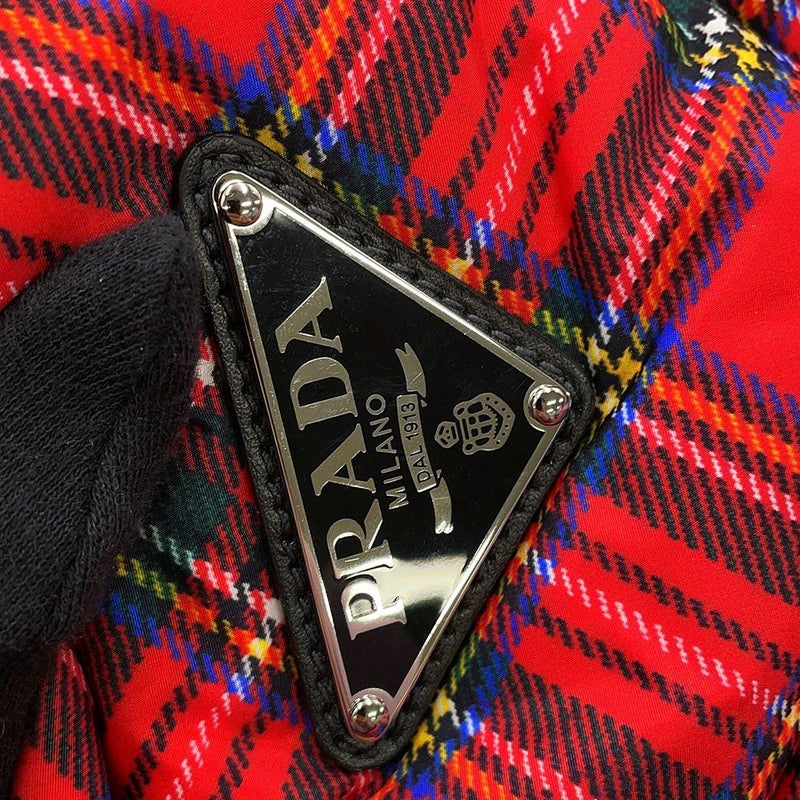 プラダ トートバッグ チェック キルティング ナイロン 2VG082 PRADA