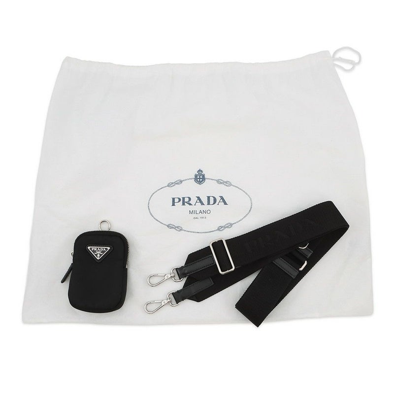 プラダ ショルダーバッグ Re-Nylon トライアングルロゴ ナイロン 2VH147 PRADA 黒