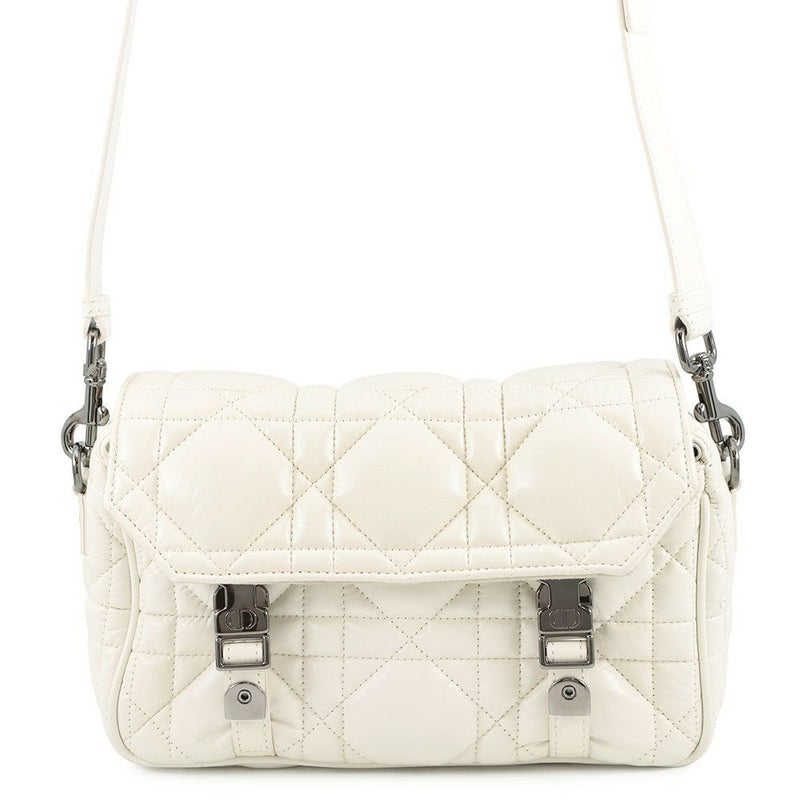 クリスチャン・ディオール ショルダーバッグ マクロカナージュ ディオールキャンプ スモール M1243BNEY 白