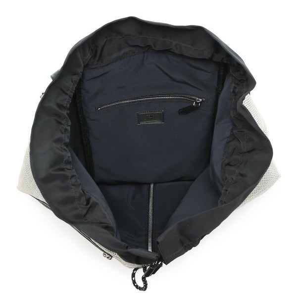 フェンディ リュック ロゴ バックパック ナイロン/メッシュ 7VA466 FENDI 黒 白