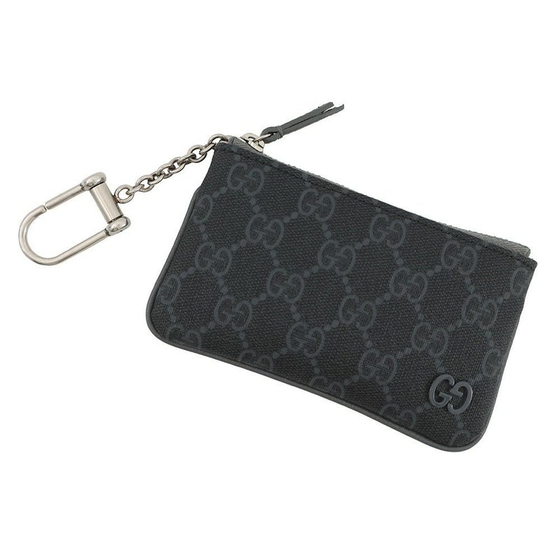 グッチ キーケース キーポーチ グレー トリム GGスプリーム/レザー 820666 GUCCI 財布 黒
