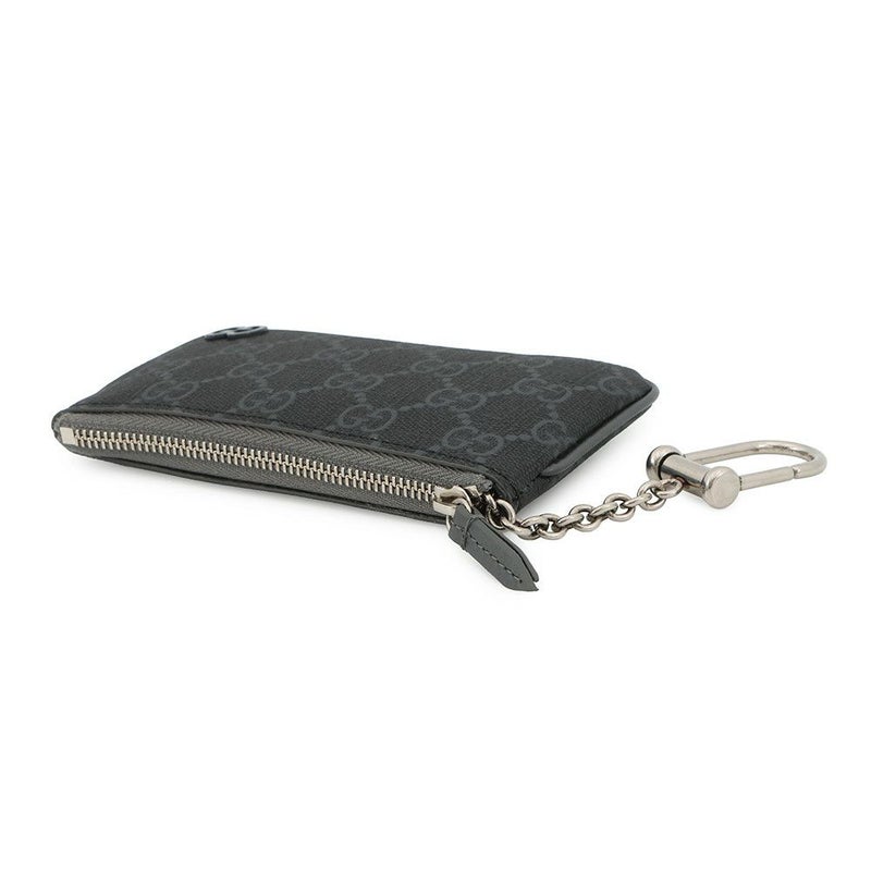 グッチ キーケース キーポーチ グレー トリム GGスプリーム/レザー 820666 GUCCI 財布 黒