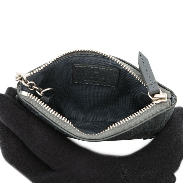 グッチ キーケース キーポーチ グレー トリム GGスプリーム/レザー 820666 GUCCI 財布 黒