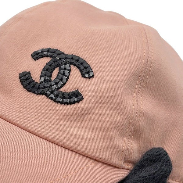 シャネル キャップ ココマーク スパンコール ベースボールキャップ コットン AA9698 CHANEL 帽子