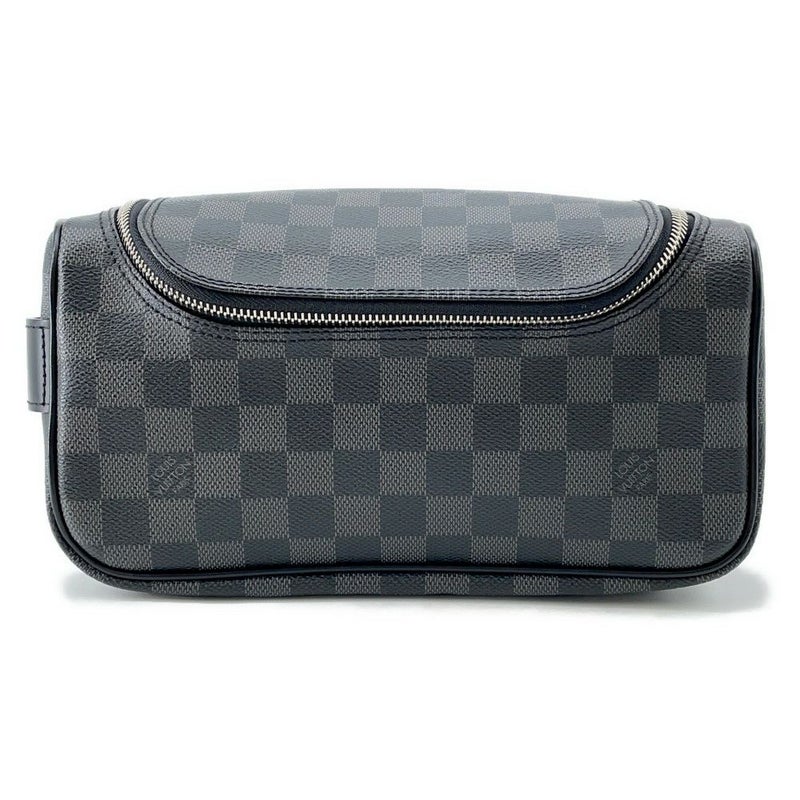 ルイヴィトン ポーチ ダミエ・グラフィット トワレ・ポーチ N47625 LOUIS VUITTON ヴィトン バッグ ブラック 黒 ノワール