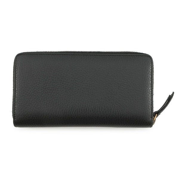 グッチ 長財布 GGマーモント ワッペンモチーフ レザー 474584 ラウンドファスナー GUCCI 財布 UFO ドラゴン 黒