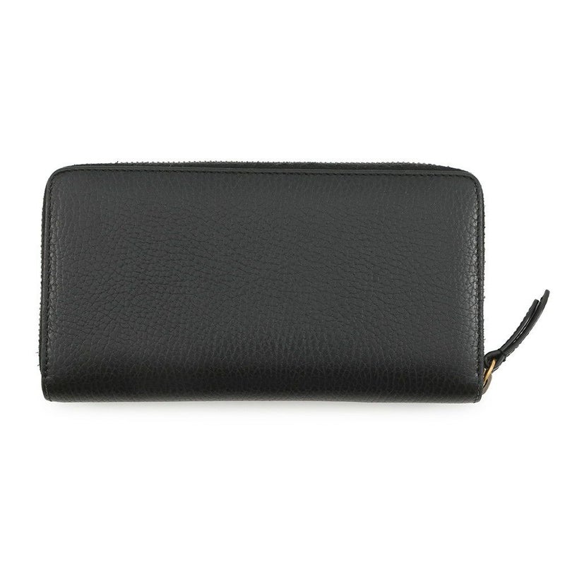 グッチ 長財布 GGマーモント ワッペンモチーフ レザー 474584 ラウンドファスナー GUCCI 財布 UFO ドラゴン 黒