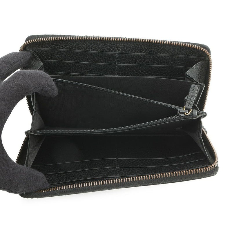 グッチ 長財布 GGマーモント ワッペンモチーフ レザー 474584 ラウンドファスナー GUCCI 財布 UFO ドラゴン 黒
