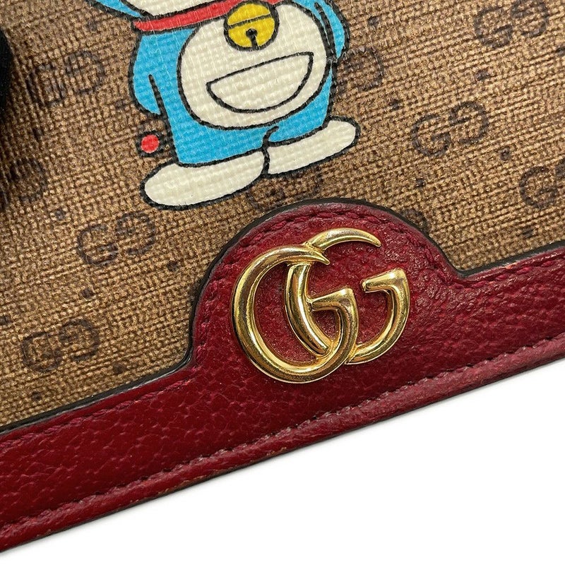 グッチ 財布 GGスプリーム ミニウォレット カードケース 647788 GUCCI コンパクトウォレット ドラえもん コラボ